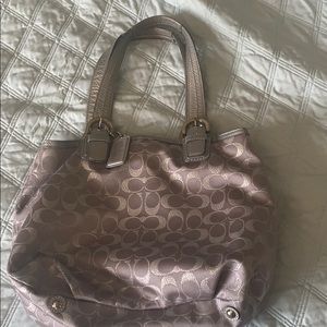 Silver Coach shoulder bag